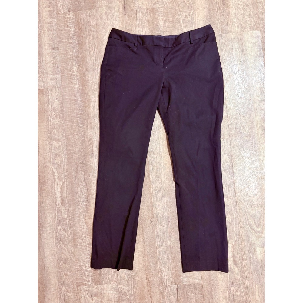 EXPRESS Columnist Black Straight Leg Career Pants‎ Women's Size 12 Long